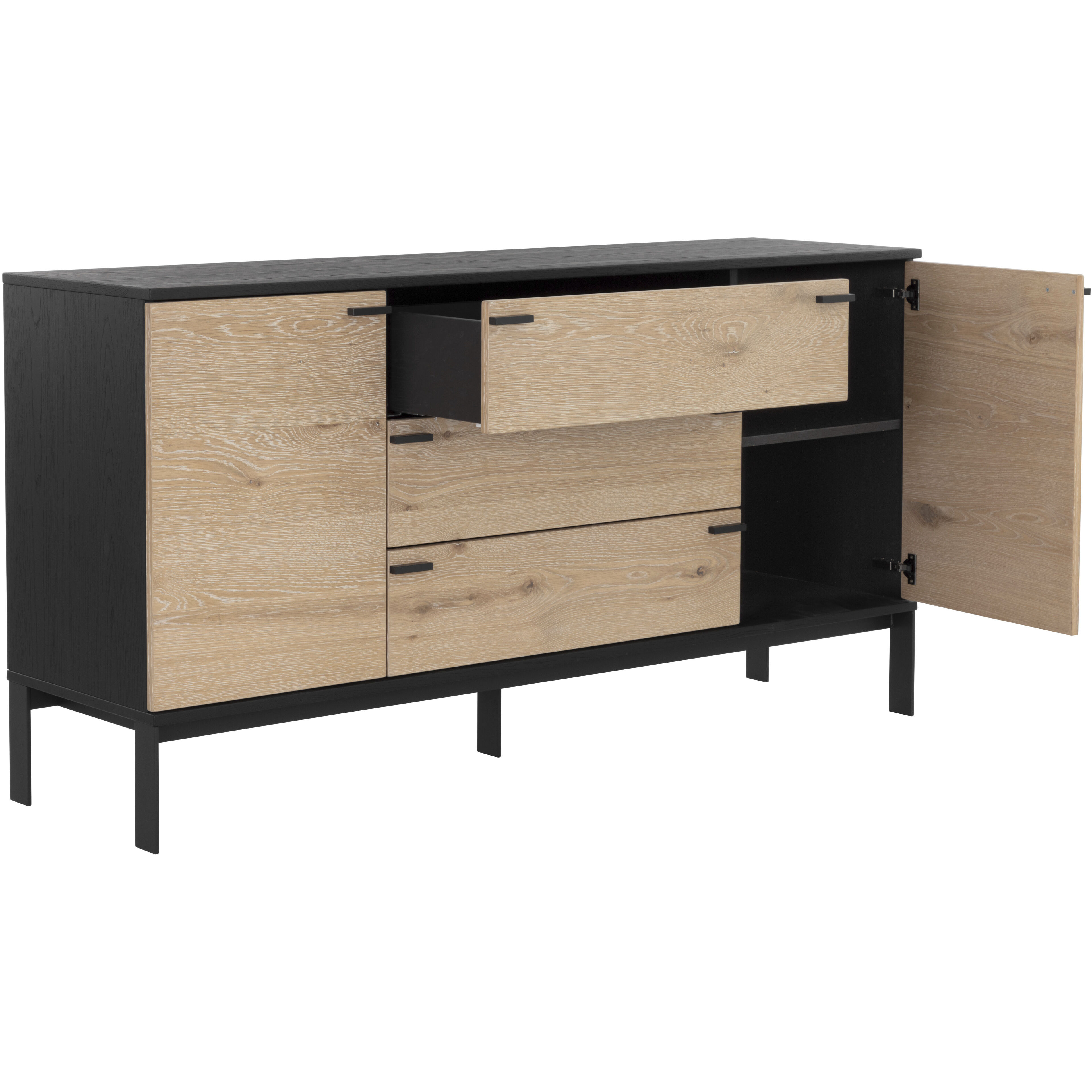 Rosso 66.5 X 18 inch Black / Brown / Matte Black Sideboard, Medium